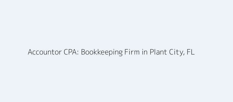 Accountor CPA - Bookkeeping Firm in Plant City, FL
